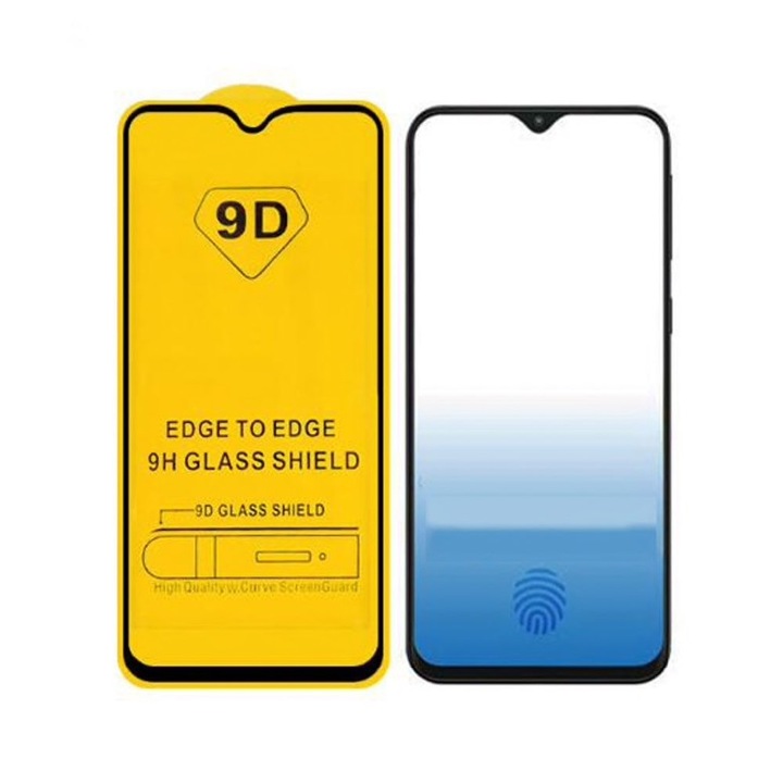 Стъклен протектор за целия екран Tempered Glass за Samsung Galaxy A40, Черен, Full Glue Cover, 9D