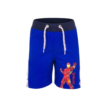 Pantaloni baieti, Avengers, scurti, French Terry, albastru Pantaloni baieti, Avengers, scurti, French Terry, albastru