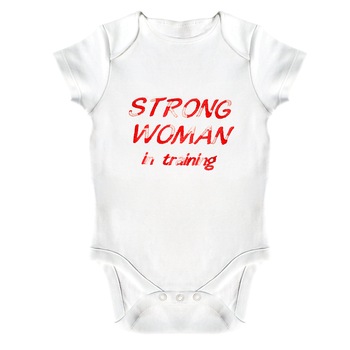 Body bebe, LWS, bumbac organic, brodat, model mesaj text SWT, Alb Body bebe, LWS, bumbac organic, brodat, model mesaj text SWT, Alb