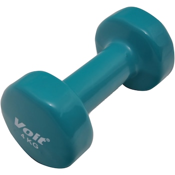 Gantera fitness Kondition Voit, coating vinil, 4 kg, Verde Gantera fitness Kondition Voit, coating vinil, 4 kg, Verde