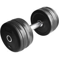 Gantera fitness Kondition, coating cauciuc, 15 kg, Negru