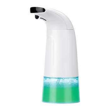 Dispenser Sapun/Detergent/Gel/Sampon automat fara contact, cu infrarosu, 250 ml, Alb/Verde Dispenser Sapun/Detergent/Gel/Sampon automat fara contact, cu infrarosu, 250 ml, Alb/Verde