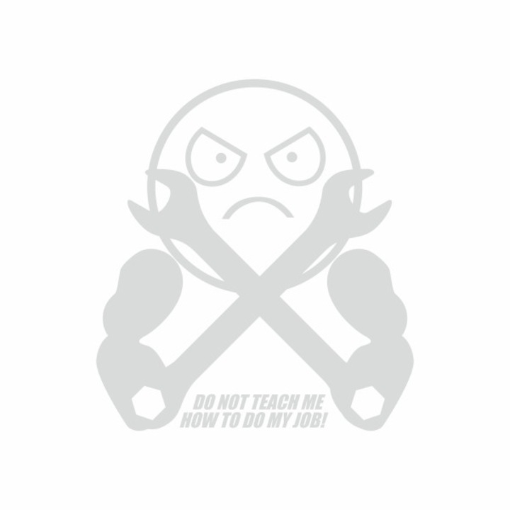 Priti Global JDM, Tuning Autómatrica, "do not teach me how to do my job" (ne mondd meg hogy végezzem a munkám) felirat, 20 cm, fehér