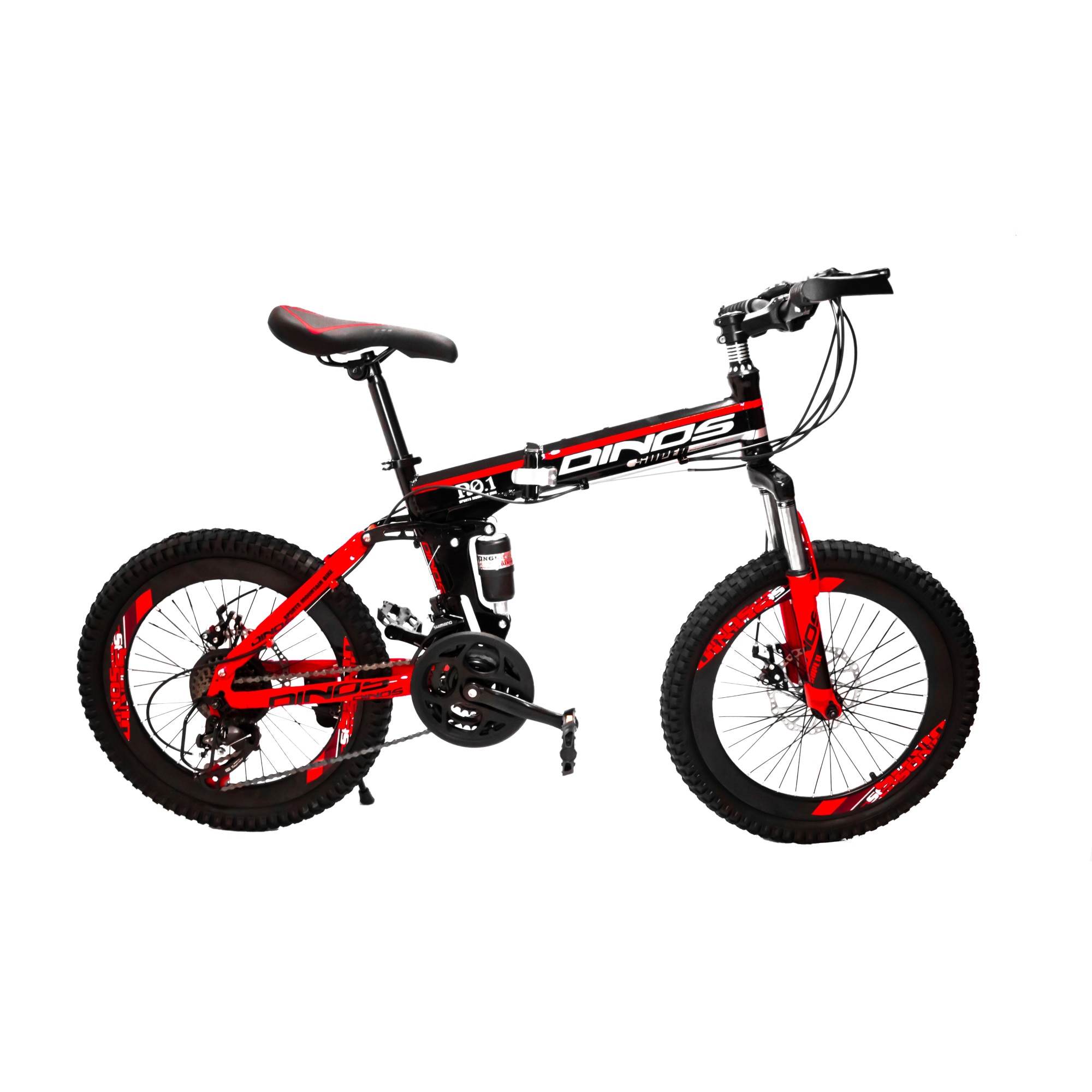 Велосипед, DINOS, SportCompact 20", Сгъваем, Черно/Червен - eMAG.bg