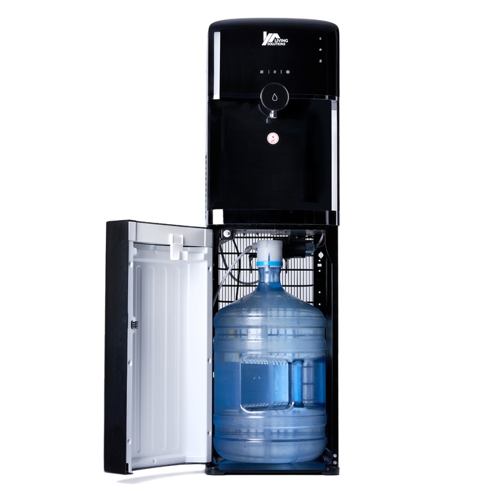 Диспенсър за вода Living Solutions YL-1643S, 535W, Нагряване на водата 4 л/ч, Охлаждане на водата 2 л/ч, Резервоар 5 л, Връзка към туба 10/19л, Черен