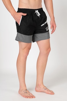 Karl Lagerfeld, Pantaloni scurti de baie cu logo, Negru Karl Lagerfeld, Pantaloni scurti de baie cu logo, Negru