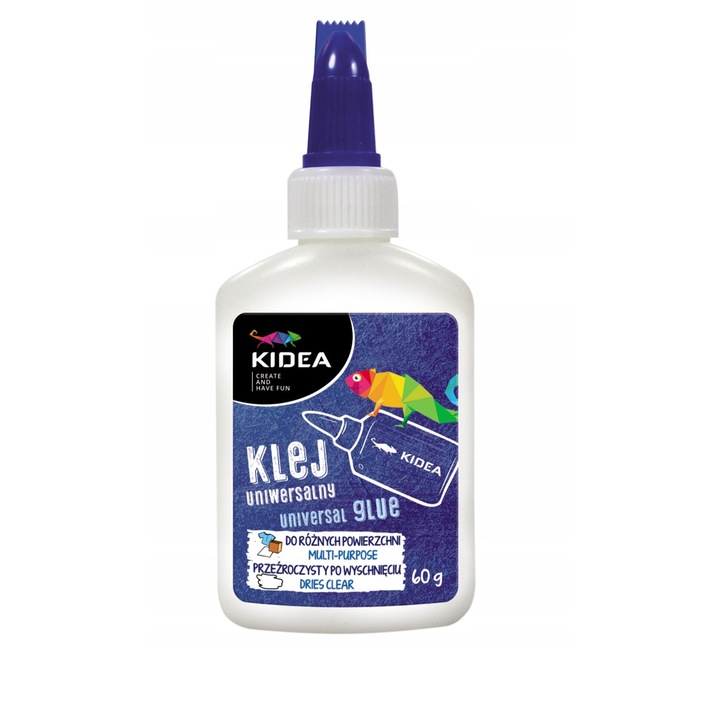 Ragasztó applikátorral, Kidea, átlátszó, 60g