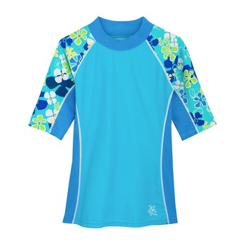 Tricou de plaja cu protectie UV, UPF50+ ,Tuga, Seaside, maneca scurta, fete, Turcoaz, Ocean, 104-110 (4/5 ani) Tricou de plaja cu protectie UV, UPF50+ ,Tuga, Seaside, maneca scurta, fete, Turcoaz, Ocean, 104-110 (4/5 ani)