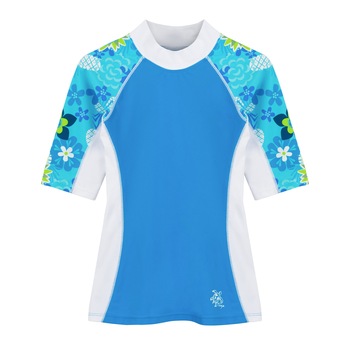 Tricou de plaja cu protectie UV, UPF50+ ,Tuga, Seaside, maneca scurta, fete, Turcoaz, Cristillo, 104-110 (4/5 ani) Tricou de plaja cu protectie UV, UPF50+ ,Tuga, Seaside, maneca scurta, fete, Turcoaz, Cristillo, 104-110 (4/5 ani)