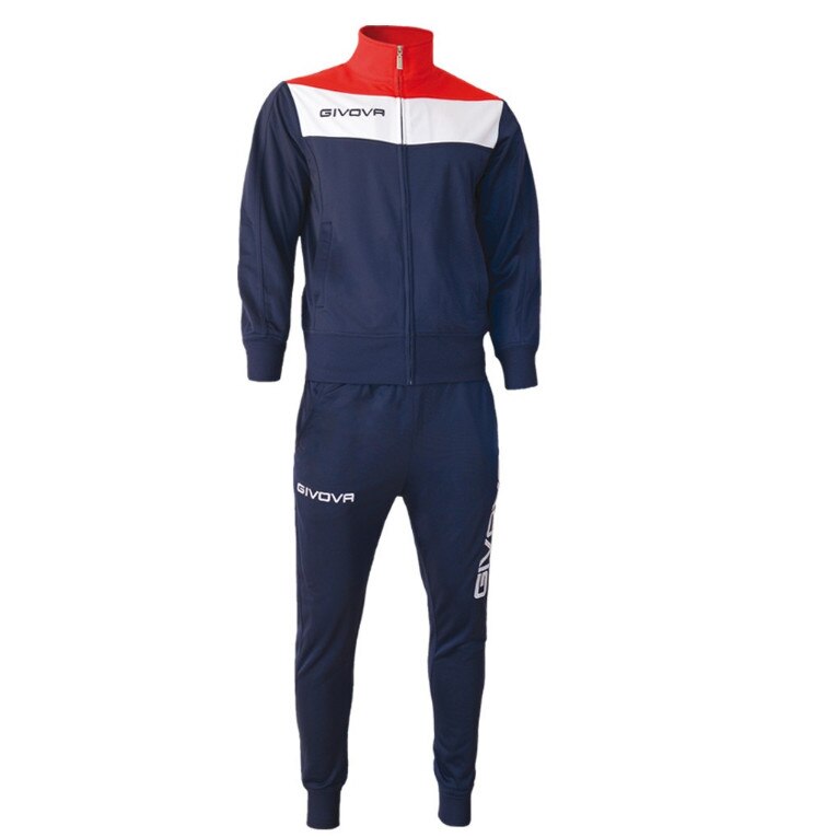 Trening prezentare Tuta Campo, Givova, bleumarin/rosu, 2XS