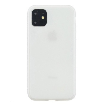 Husa silicon Apple iPhone 11 Pro Max Matte, Antisoc, TPU Alb