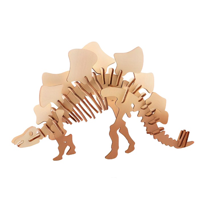 Fa puzzle 3D Johntoy Dinoszauruszok - Stegosaurus
