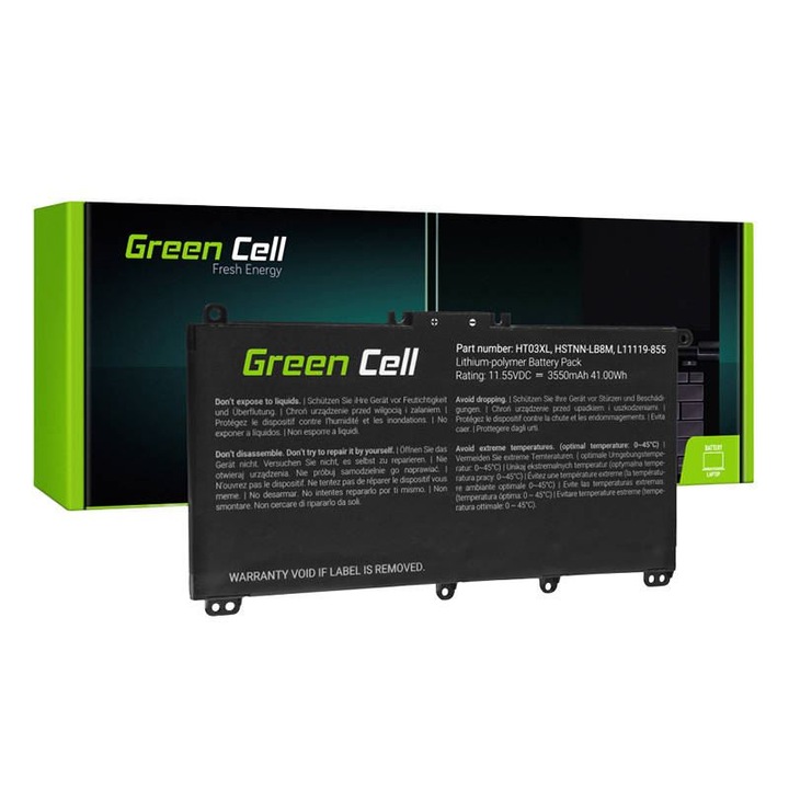 Akkumulátor Green Cell HT03XL HP 240 G7 245 G7 250 G7 255 G7, HP 14 15 17, HP Pavilion 14 15