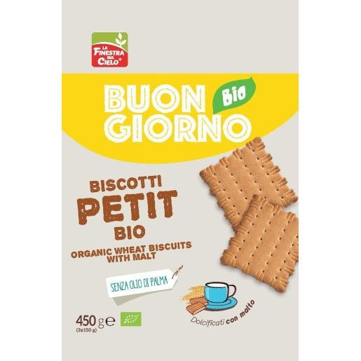 Biscuiti bio Petit din grau (indulciti cu malt) 450g