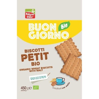 Biscuiti bio Petit din grau (indulciti cu malt) 450g Biscuiti bio Petit din grau (indulciti cu malt) 450g