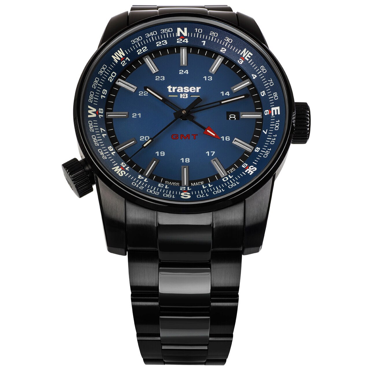 Ceas barbatesc Traser 109524, Quartz, 46mm, 10ATM, Negru