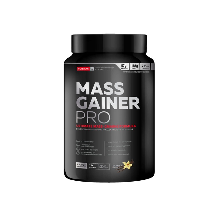 Gainer pentru cresterea masei musculare - Mass Gainer 2500 g, ciocolata cu menta