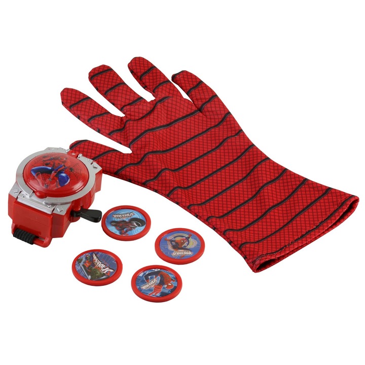 Set manusa Spiderman "Ultimate Spider-Man" si lansator, 6 piese