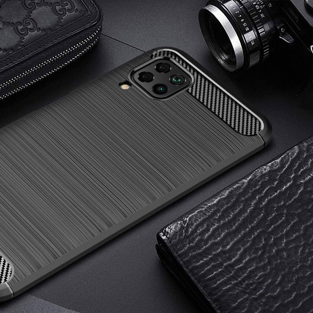Husa Flexibila Antisoc Carbon pentru Huawei P40 Lite, Negru