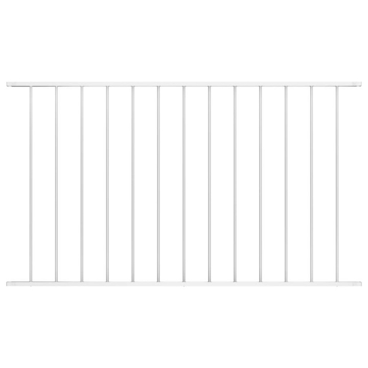Panou de gard vidaXL, alb, 1,7 x 1,25 m, otel vopsit electrostatic 4.98 kg 145226