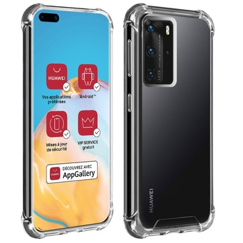 Husa de protectie antisoc pentru Huawei P40 Pro, AKASHI REINFORCED, Transparent Husa de protectie antisoc pentru Huawei P40 Pro, AKASHI REINFORCED, Transparent