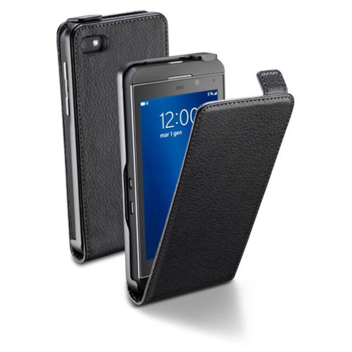 Калъф за телефон Cellular Line Flap Essential за Blackberry Z10, Черен