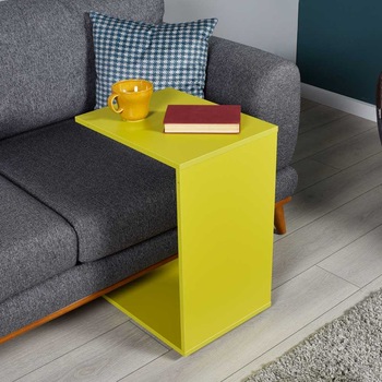 Masuta Cafea Laterala Adore C shape, cu rotile ascunse, Verde, 35x60x45 cm Masuta Cafea Laterala Adore C shape, cu rotile ascunse, Verde, 35x60x45 cm