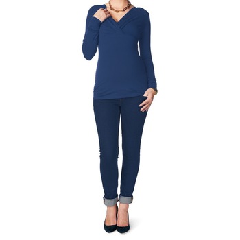 Bluza gravide/alaptare Noppies, bleumarin, marimea S Bluza gravide/alaptare Noppies, bleumarin, marimea S