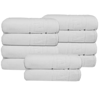 Set 10 prosoape 30x50 cm Greek Gecor, 500 GSM, bumbac 100%, alb