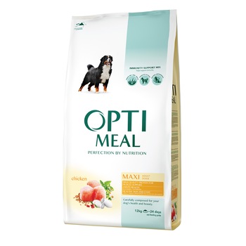 Hrana uscata pentru caini de talie mare, Optimeal, cu pui, 20kg Hrana uscata pentru caini de talie mare, Optimeal, cu pui, 20kg