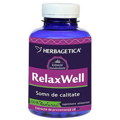 Supliment alimentar Relax Well Herbagetica, 120 capsule