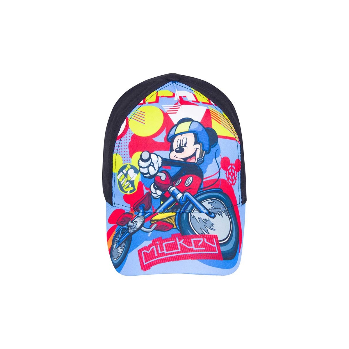 Sapca pentru baieti, Mickey Mouse, On Bike, negru, 54 cm