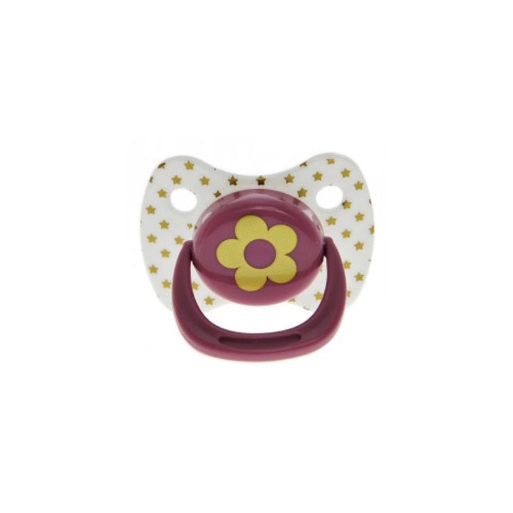 Suzeta latex ortodontica Minut Baby, 12+, bordo