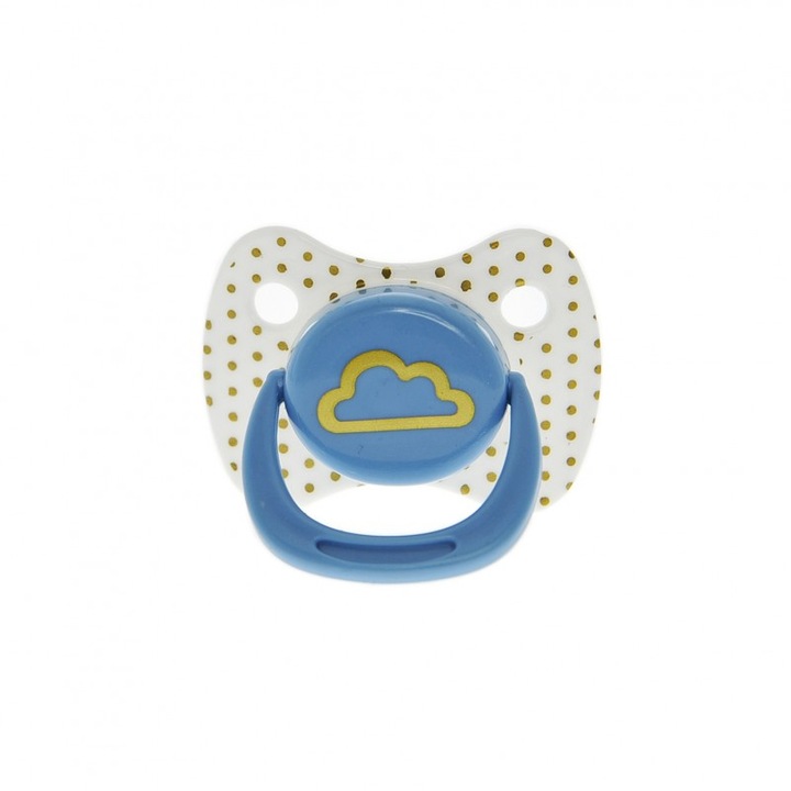 Suzeta latex ortodontica Minut Baby, 6+, bleu