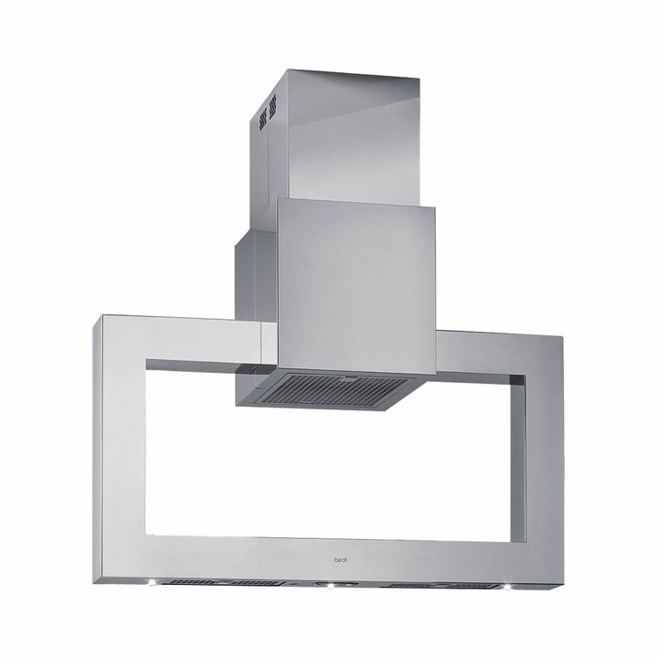 Hota de insula Best Colier Island 110 cm, putere de absortie 720 mc/h, 1 motor, 4 trepte de viteza, Inox