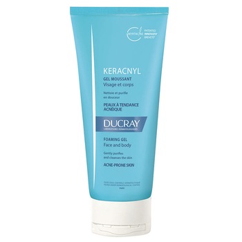 Gel spumant purifiant Ducray Keracnyl pentru ten acneic, 200 ml Gel spumant purifiant Ducray Keracnyl pentru ten acneic, 200 ml