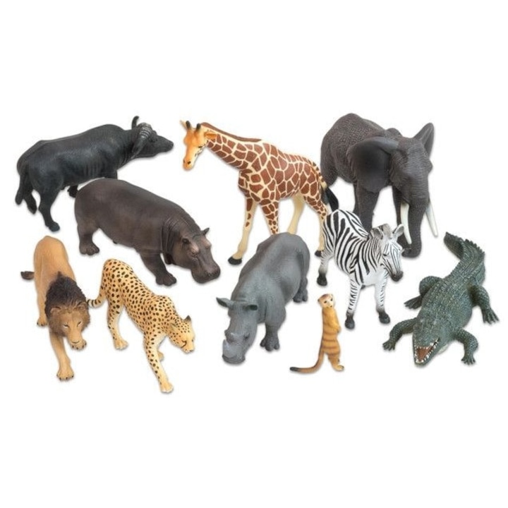 Afrikai állatok, 10 darabos készlet, többszínű
