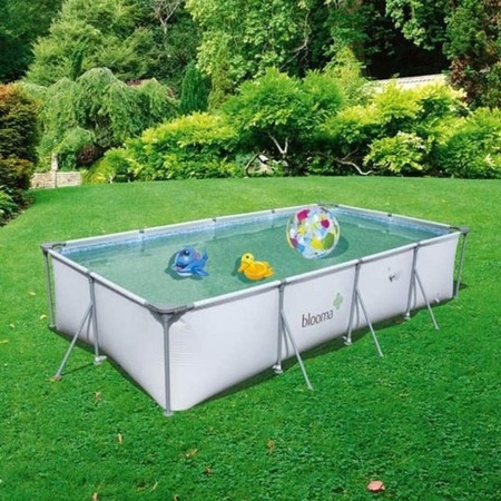Piscina Cadru Metalic Blooma Kamba 400 X 211 X 81 Cm Pvc In 3 Straturi Cu Pompa Filtranta Recirculara Prelata Si Sac Depozitare Emag Ro