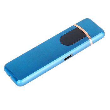 Bricheta MBrands 2.0 electronica, Aprindere cu touch, Fara Gaz ,incarcare USB, albastru