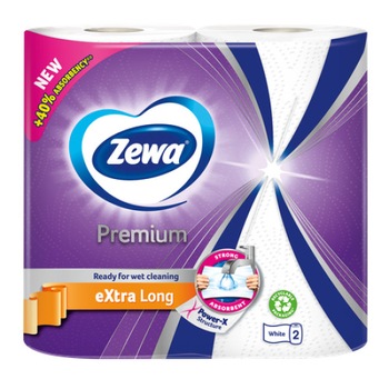 Zewa Prosop de Bucatarie Extra Long, 2 straturi, 2 Role x 70 foi Zewa Prosop de Bucatarie Extra Long, 2 straturi, 2 Role x 70 foi