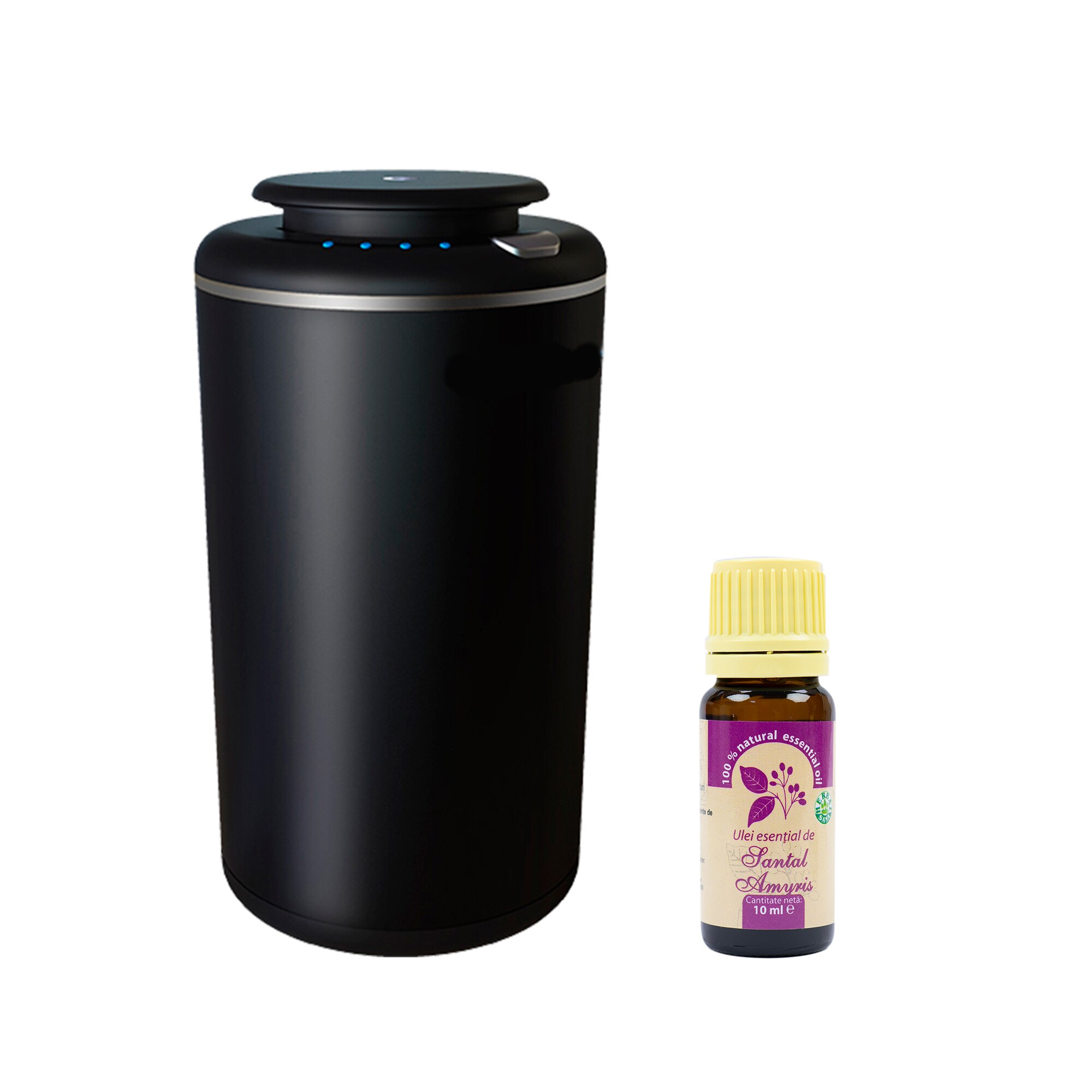 Difuzor odorizare auto PNI HU200 pentru uleiuri esentiale, include Ulei de Santal Amyris 10ml