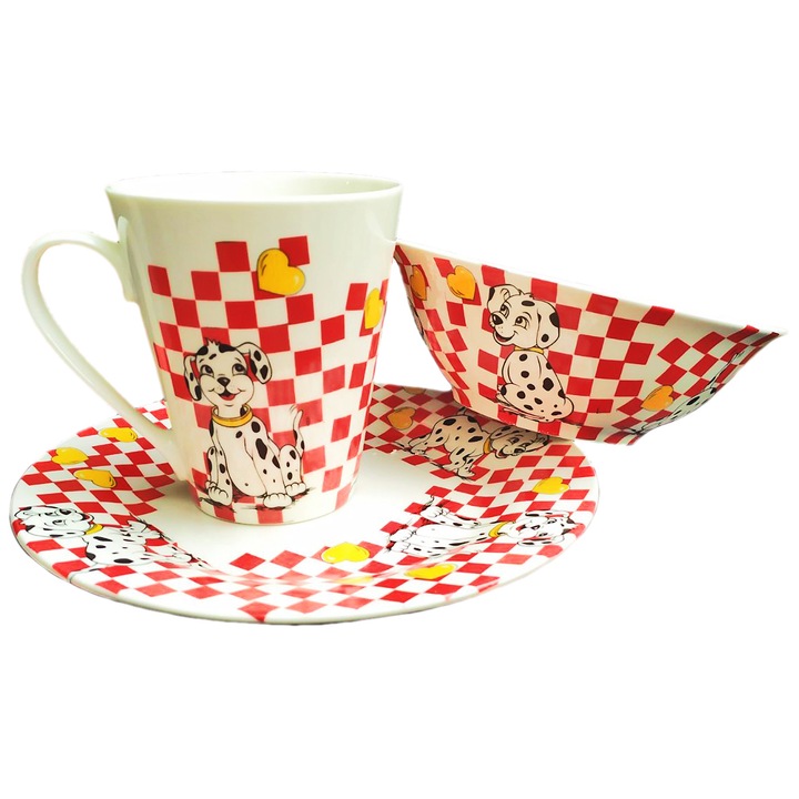 Детски сервиз за хранене SmartDecor 12341, Порцелан, 3 части