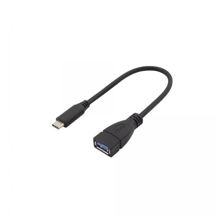 Cablu USB Sbox SX-538378 USB mama - USB-C tata 10 cm negru