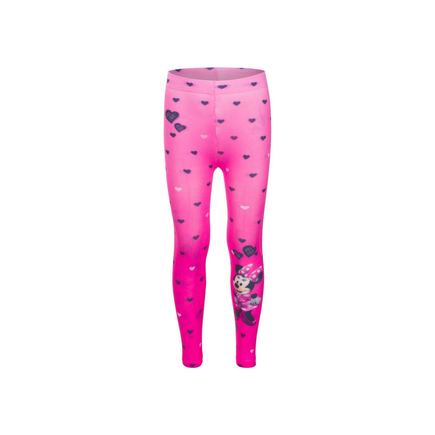 Colanti, Minnie Mouse, roz cu inimioare negre si albe