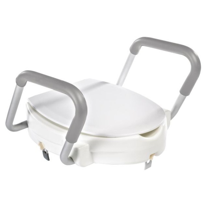 Ridder emelt WC-ülőke támasztókarokkal idősek számára, max. terhelhetőség 150 kg