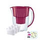 Cana filtranta Aquaphor Amethyst cu 3 filtre, rosu