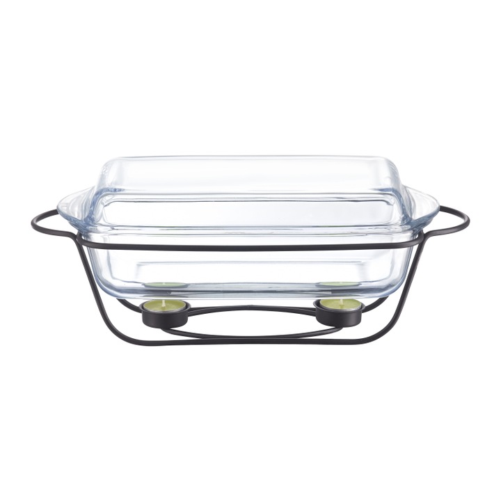 Ambition Saule téglalap alakú sütőtál melegentartóval, 3.9l