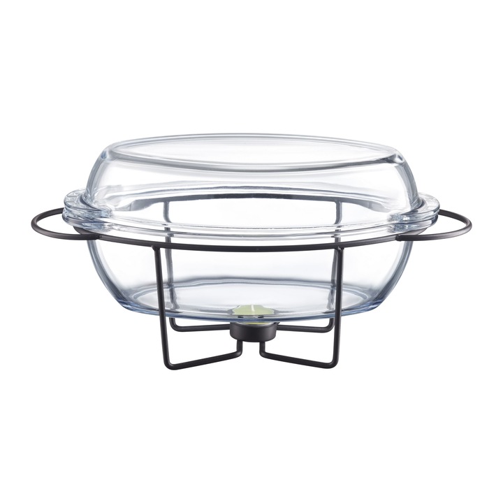 Ambition Saule ovális hőálló sütőtál melegentartóval, 4.5l