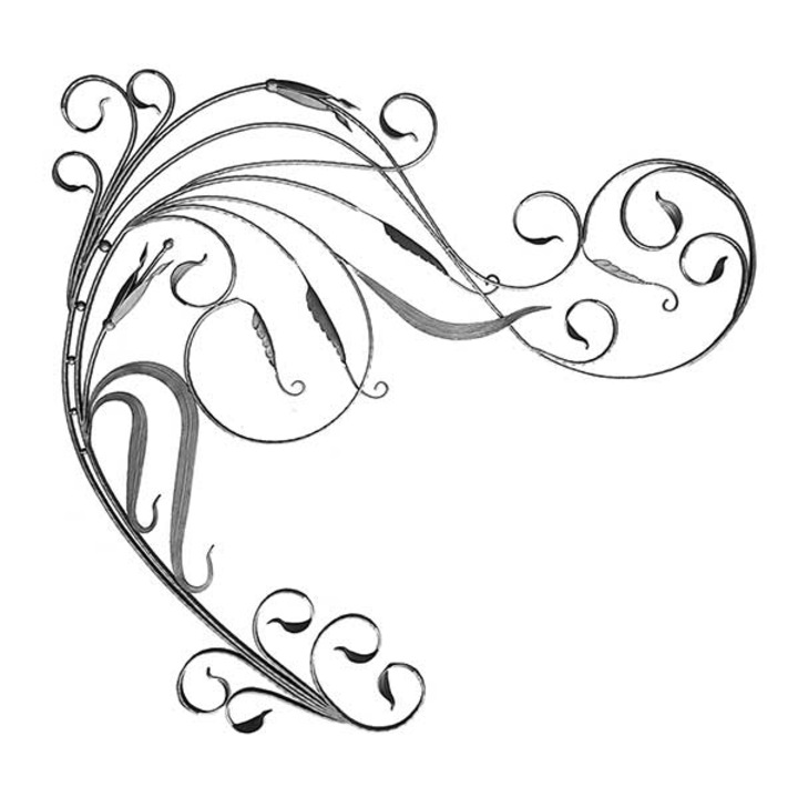 Panou din fier forjat pentru poarta auto, model iedera, Stift Lux Design, 1660 mm x 1660 mm, sectiune 25 mm x 8 mm, de dreapta, amprentat