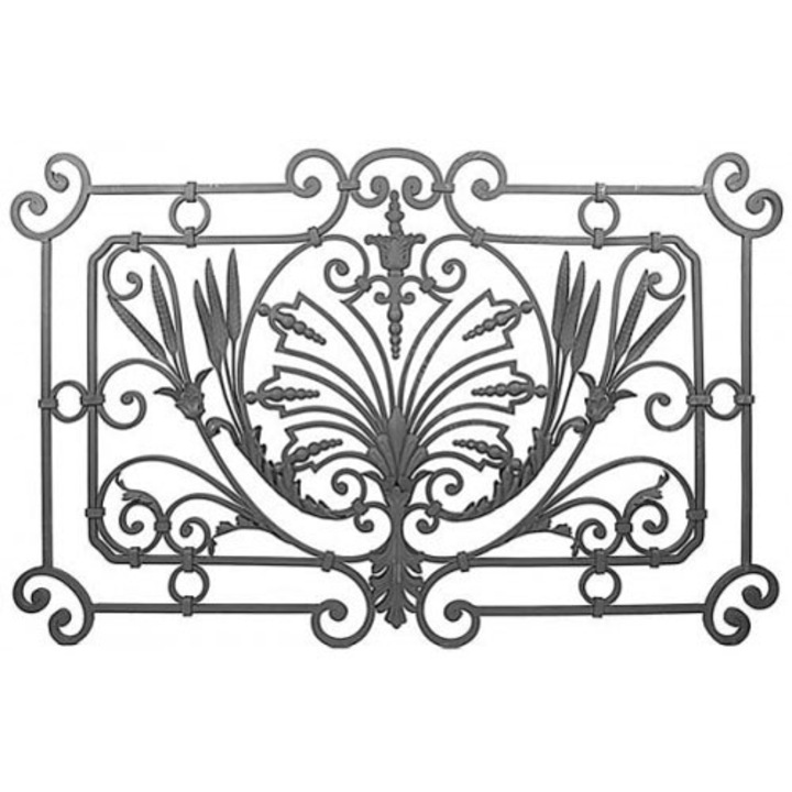 Ornament central pentru balustrada, poarta si gard, Stift Lux Design, Fier Forjat, 150x94cm